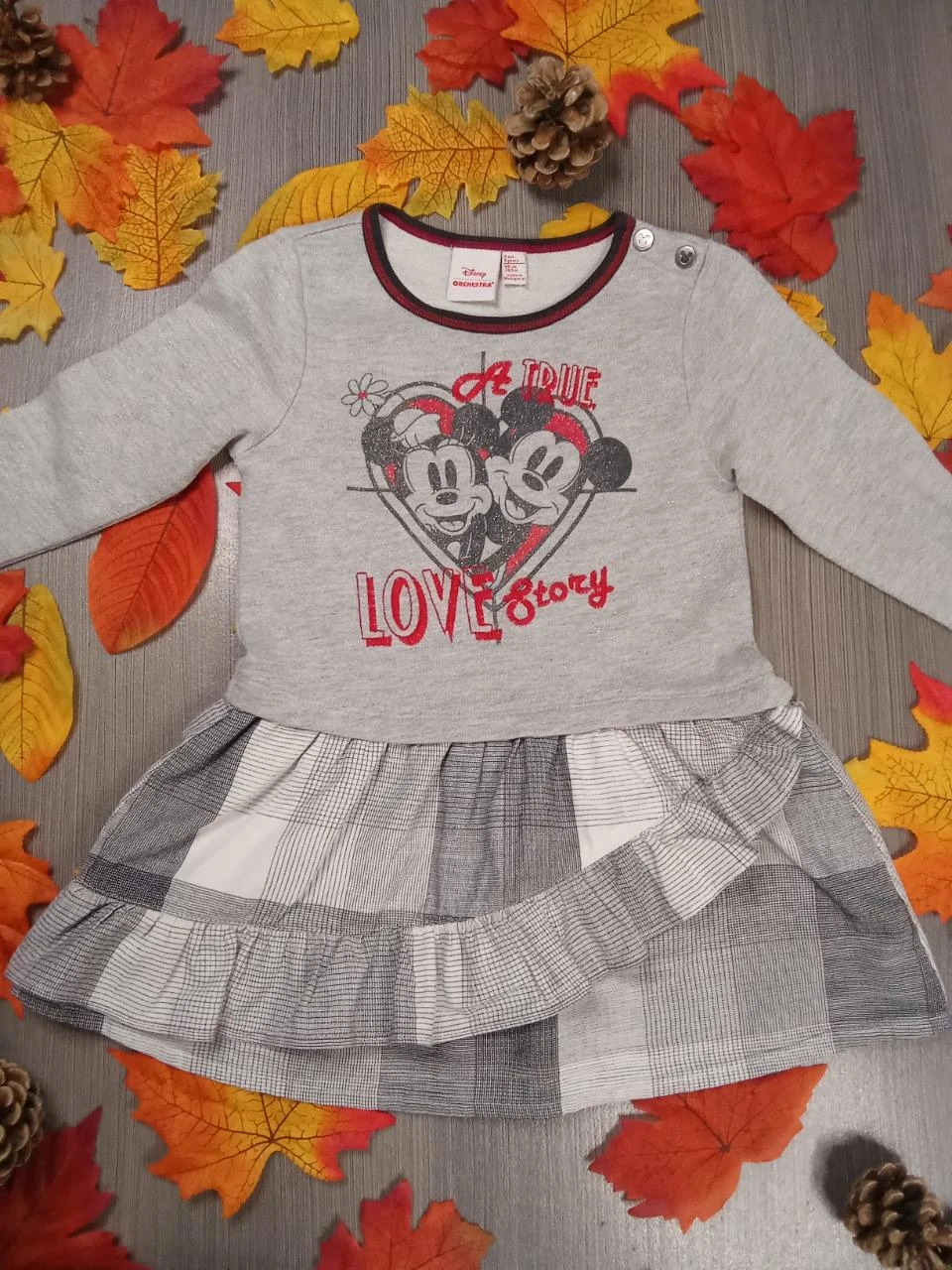 Jolie robe longues manches Minnie et Mickey Disney & Orchestra 3 ans
